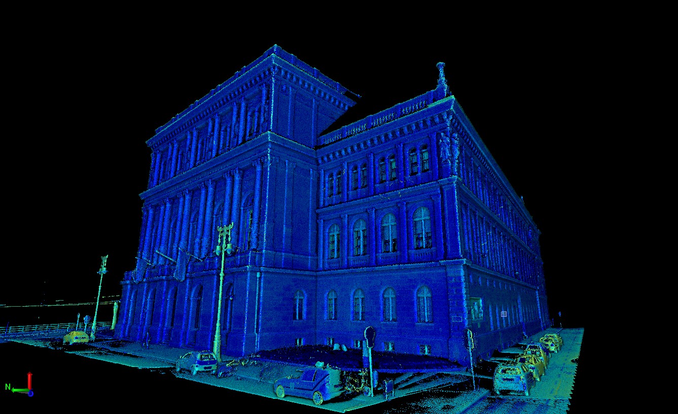Stonex X300-zal készült 3D-pontfelhő